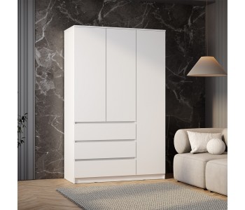 Шкаф 3-х створчатый "Симпл ШК-08" Белый (BTS)